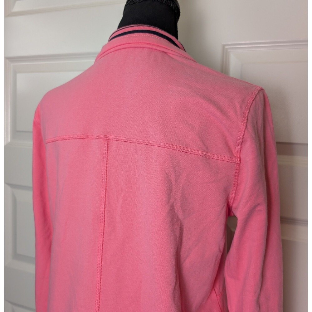 T By Talbots Size M Everyday Jacket Pink Pockets Stretch Full Zip Activewear - Picture 5 of 9